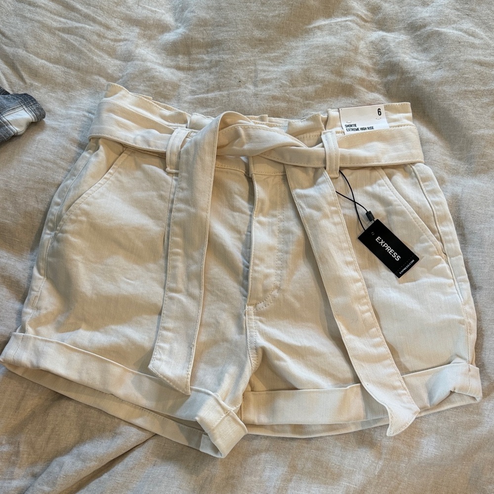 Express Shortie Extreme High Rise shorts